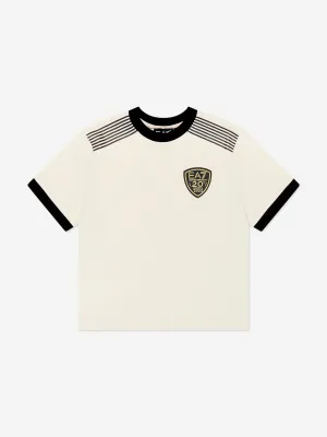 EA7 Emporio Armani Boys Anniversary T-Shirt in Beige