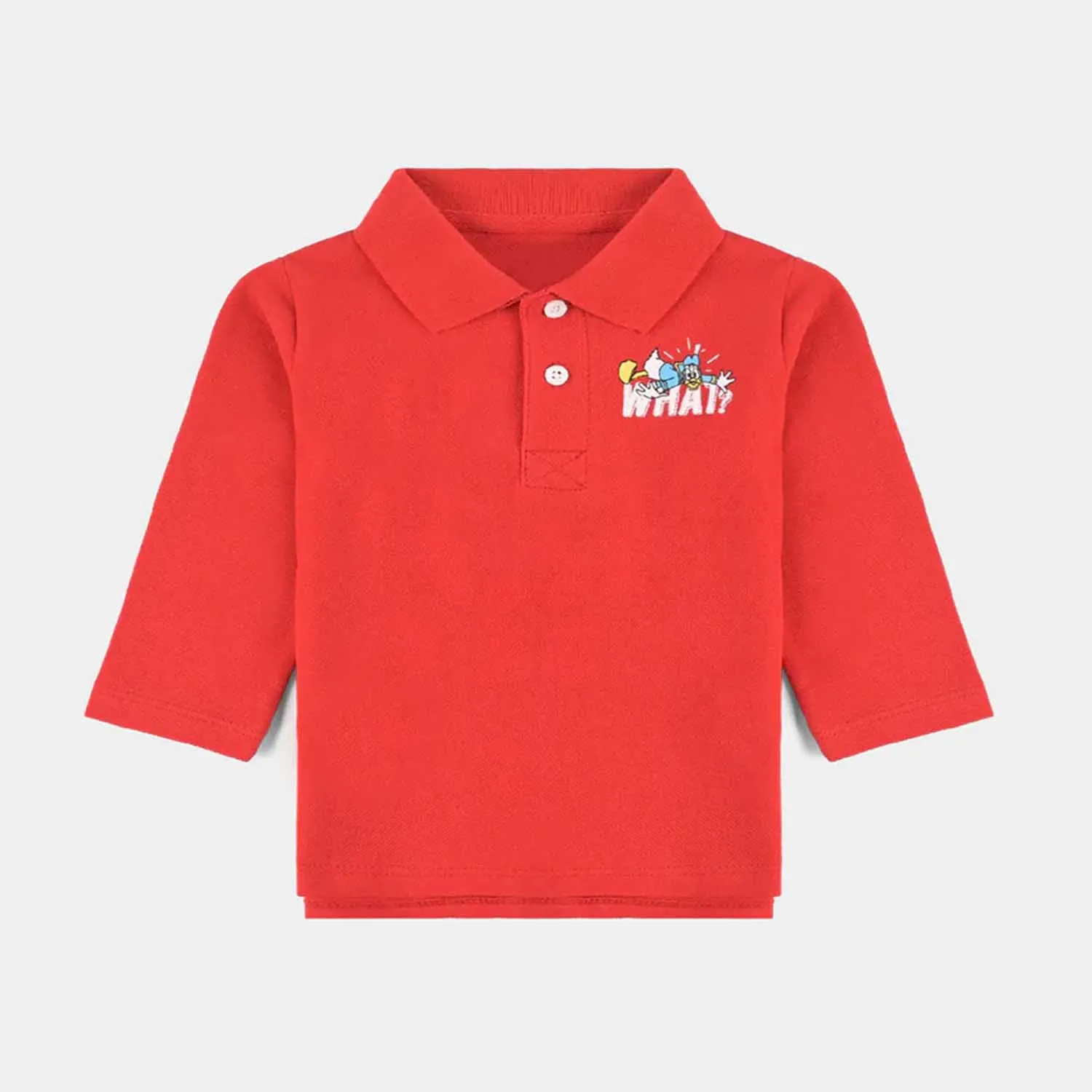 Infant Boys Cotton PK Polo What-HR.Red